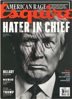 2016 Donald Trump Signed "Esquire" Magazine (Beckett)